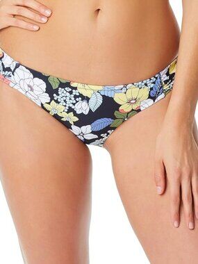 Jessica Simpson Womens Side-Shirred Hipster Bikini Swim Bottom Floral Size L NWT